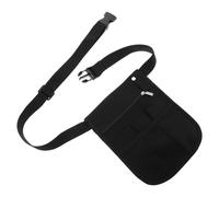 Holibanna Riñonera Negra de Tela Oxford para Enfermera Mujer, Bolso de Cintura Multifuncional Correa Ajustable y Múltiples Compartimentos, Bolsa Organizadora Portátil Adecuado para Trabajo