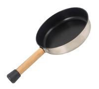 Holibanna Sartén Portátil Antiadherente Mango Desmontable, Pequeña para Huevos, Acero Inoxidable, Camping y Cocina al Aire Libre, Compatible Estufa Eléctrica y Gas, Multifunción