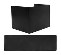 Holibanna Separadores de Escritorio para Oficina y Estudio, Paneles de Privacidad de Plástico PP Impermeables, Color Negro, Paquete de 2 Unidades, Divisores para Espacios Personales y Aulas