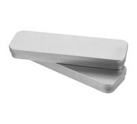 Holibanna Set de 2 Cajas de Hojalata Rectangulares para Lápices y Papelería, Portalápices de Metal Resistente al Agua y Humedad, Adecuado para Estudiantes y Uso Escolar