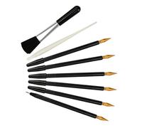 Holibanna Set de 8 Herramientas Creativas Bolígrafos de Plástico Negro para Rascar y Pintar Arañazos Diseño Clásico y Suave, Adecuado para Arte de Colorear y Detalles