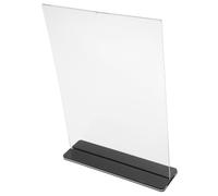 Holibanna Soporte Acrílico para Menú con Base T Forma Exhibidor Doble Cara para Restaurante Oficina Hogar y Tienda Resistente y Moderno