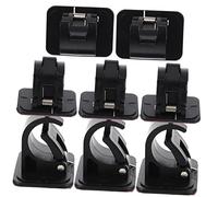 Holibanna Soportes para Barra de Cortina 8 Pcs Ganchos Adhesivos Plástico Diseño Moderno para Dormitorios y Cocinas Instalación