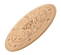 Holibanna Tablero de Adivinación de Madera con Diseño Talla Artística Tablero de Radiestesia para Uso Accesorio para Tarot y Espiritualidad Decoración de Hogar Grande Color Madera Natural