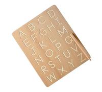 Holibanna Tablero de Escritura de Madera con de Letras y Números Doble Cara Herramienta Montessori para Material Duradero de Madera