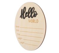 Holibanna Tablón De Madera Redondo Para Anunciar Nacimientos Letrero De Madera Para Bebés Decoración De Bautizo Para Fotos De Recién Nacidos