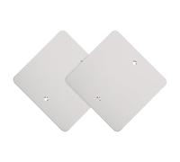 Holibanna Tapa Ciega Fácil de Instalar Enchufe de Acero Inoxidable Resistente al Fuego 2 Piezas para Reemplazo Hogar y Aplicaciones Eléctricas