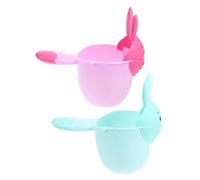 Holibanna Taza de Baño para Niños 2 Pcs Jarra de Enjuague Diseño de Animales Accesorio de Baño Seguro para Bebés y Niños Pequeños