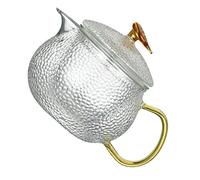 Holibanna Tetera de Vidrio Martillado con Filtro Incorporado Resistente al Calor para Té Kung Fu Flores y Frutas Regalo Elegante para del Té Casa y Oficina