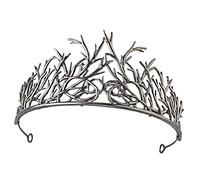 Holibanna Tiara de Boda Vintage de Rama Dorada y Negra, Diadema para Mujer y Niña, Tocado de Cumpleaños y Fiesta, Accesorio Ligero para Eventos y Disfraces