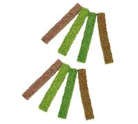 Holibanna Tiras de Arbustos Artificiales para Mesa de Arena 8 Unidades en 4 Colores Material Plástico para Decoración de Paisaje en Miniatura Accesorios para Construcción de Modelos y