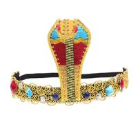 Holibanna Tocado Egipcio para Mujer con Cabeza de Serpiente y Gemas Accesorio de Disfraz Halloween Egipcio Antiguo para Fiestas Temáticas