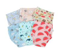 Holibanna y Fáciles de Usar de Algodón 6 Pantalones para Bebés de Entrenamiento Transpirables Protección contra Fugas para Activos en Uso Nocturno