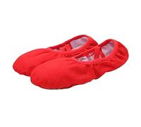 Holibanna Zapatillas de Ballet Profesionales Rojas con Suela Antideslizante para Danza y Yoga Niñas y Mujeres Diseño Elástico para Cómodo y Libertad de Movimiento