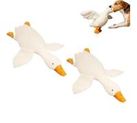 Holibao Juguete de pato blanco para perros, juguetes grandes de peluche para perros, diseño realista de ganso, adecuado para perros, masticar y jugar, los mejores suministros para mascotas, los