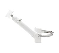 Holicfun Soporte de poste de panel solar para anillo, Arlo, Eufy, Wyze, Reolink Solar Panel y más, soporte de montaje universal de 1/4 "-20 con brazo largo (blanco)
