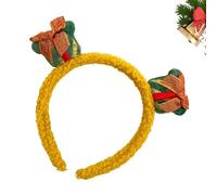 Holiday Antler Hairbands - Festive Reindeer Headband, 8-Inch Plush Animal Ears Headwear for Dress-Up, Velvet Party Hairpiece, Christmas Hairband with Soft Material, Seasonal Headwear for Hairstyling