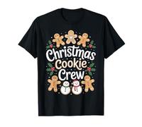 Holiday Baking Cookie Crew Christmas Snowman Gingerbread Camiseta