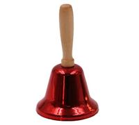 Holiday Bells - Festive Tabletop Rattle for Christmas Celebrations | Traditional Metal Bells with Wooden Handle & Classic Jingle Sound for Home, Party, Store Display, Farmhouse Decor