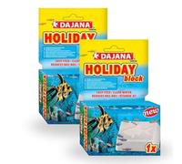 Holiday Block, Bloque Alimenticio de Vacaciones para Peces, Reduce NO2-NO3, con Vitamina B1, Pack de 2