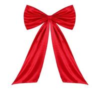 Holiday Bow - Oversized Christmas Decor with Long Streamers | Premium Polyester and Cloth Material, Elegant Festive Accent for Wall Door Wreath Mantel Staircase Backdrop, Red/black/sky blue/pink