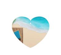 Holiday by the seaside - 4 tarjetas de ambientador para coche, desechables, para colgar, para vehículos, aroma a lavanda