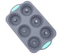 Holiday Candy Molds - Bandeja de silicona para Navidad, forma de 6 agujeros, antiadherente, para hornear postres, festivales de mujeres familiares, en casa, organizador de pastelería