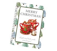Holiday Card Book - Álbum de tarjetas de regalo de Santa Navidad | 10 | 21 x 15 cm, 80 g Paper, 10 páginas Santa Theme, diseño bonito, Holiday Card Organizer and Keepsake Book for Christmas and S