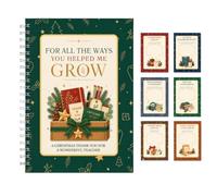 Holiday Card Holder - 5x7in Hardcover Memory Book, 14 Pages Spiral Binding,