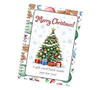 Holiday Card Keepsake 8.3x6 Inch 10 Pages Cute Gingerbread Man Santa