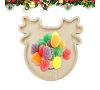 Holiday Charcuterie Board - Christmas Santa Wood Serving Tray For Cheese, Bread, Fruits And Snacks, Festive Kitchen Food Storage Plate | Christmas Table Decor, For Appetizers Meats Crackers Party Home