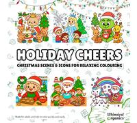 Holiday Cheers: Dive into comfort with our Bold & Easy Coloring Book featuring Simple Cute Relaxing Cozy Design Illustrations to Celebrate the Holiday Glee