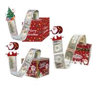 Holiday Christmas Money Pull Box | Cash Box Bill Holder for Parties & Special Occasions | Fun & Festive Money Holder for Birthdays, Lovers, Families, Christmas