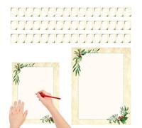 Holiday Christmas Stationery Paper - Decorative Writing Sheets for Cards Letters Crafting | Festive Handmade Paper for Adults, Scrapbooking, Party Invitations, and Seasonal Home Projects 10.98x8.5 in