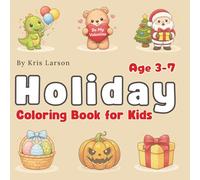 Holiday Coloring Book for Kids Ages 3-7: Tear-Out Pages to Color, Create & Gift - 55 Big & Easy Handmade Holiday Cards