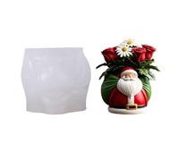 Holiday Craft - Maceta de silicona para fundición de hormigón de resina y decoraciones navideñas, silicona de Papá Noel