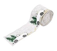 Holiday Crafting Made Easy - Cinta decorativa para árbol de Navidad con borde de alambre de 5 m en divertidos diseños (C)
