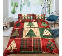 holiday-decor-style Funda Edredon Microfibra de poliéster Juego de 3 Piezas Diseño 3D con Cremallera holiday-decor-estilo Funda de Edredón incluye Funda de Almohada for Ancianos Double（200x200cm）