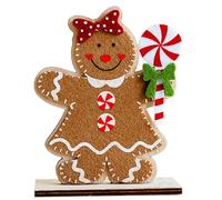 Holiday Desk Centerpiece - Christmas Gingerbread Decoration, Cartoon Table