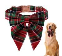 Holiday Dog Collars, Adjustable Dog Bow Tie, Plaid Dog Collar, Bowknot Pet Collars, Quick Release Dog Collar, Puppy Bow Tie Collar, Cute Dog Bow Tie Collar For Holiday Occasions