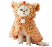 Holiday Dog Costume, Cute Reindeer Dog Cloak, Christmas Cat Outfit, Pet Costume New Year, Cozy Winter Pet Cape, Plush Reindeer Cloak, Multifunctional Winter Warm Dogs Cape For Christmas, New Year