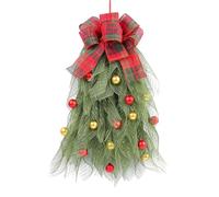 Holiday Garland, Christmas Decorations, Pine Swag Teardrop Wreath