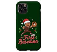 Holiday Gingerbread The First Baseman Christmas Baseball Carcasa para iPhone 11 Pro
