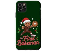 Holiday Gingerbread The First Baseman Christmas Baseball Carcasa para iPhone 11 Pro MAX