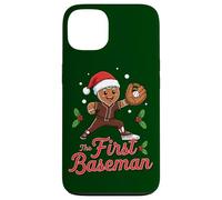 Holiday Gingerbread The First Baseman Christmas Baseball Carcasa para iPhone 13