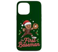 Holiday Gingerbread The First Baseman Christmas Baseball Carcasa para iPhone 13 Pro MAX