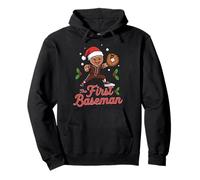 Holiday Gingerbread The First Baseman Christmas Baseball Sudadera con Capucha