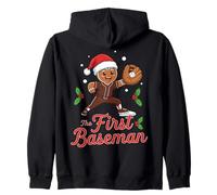 Holiday Gingerbread The First Baseman Christmas Baseball Sudadera con Capucha
