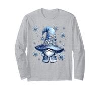 Holiday GNOME For Christmas Matching Family Cute Snowflake Manga Larga
