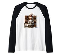 Holiday GNOME For Men and Boys Love Chocolate and Hot Cocoa Camiseta Manga Raglan